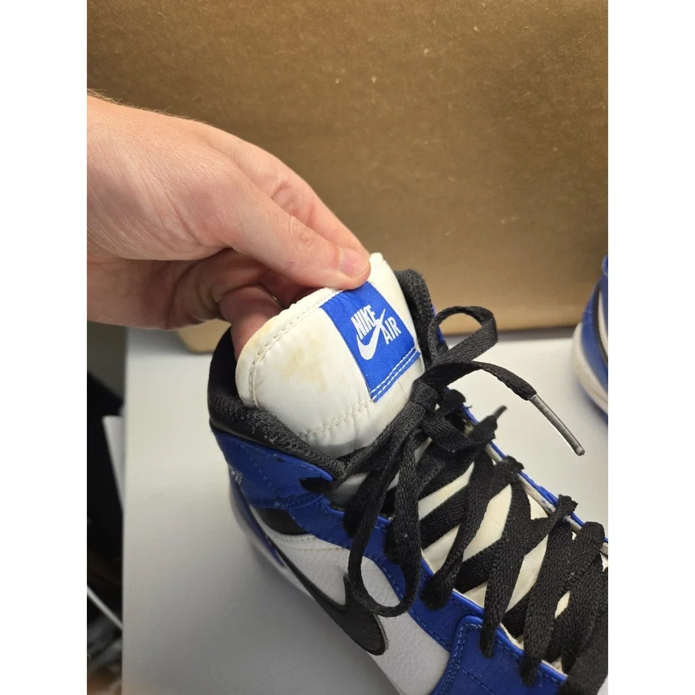 Air Jordan 1 Retro MCS Baseball Cleats Blue Black White Mens 9 AV5354-411